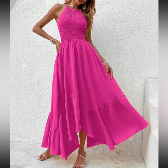 Boho asymmetrical hem cami maxi dress - Picture 2 of 4